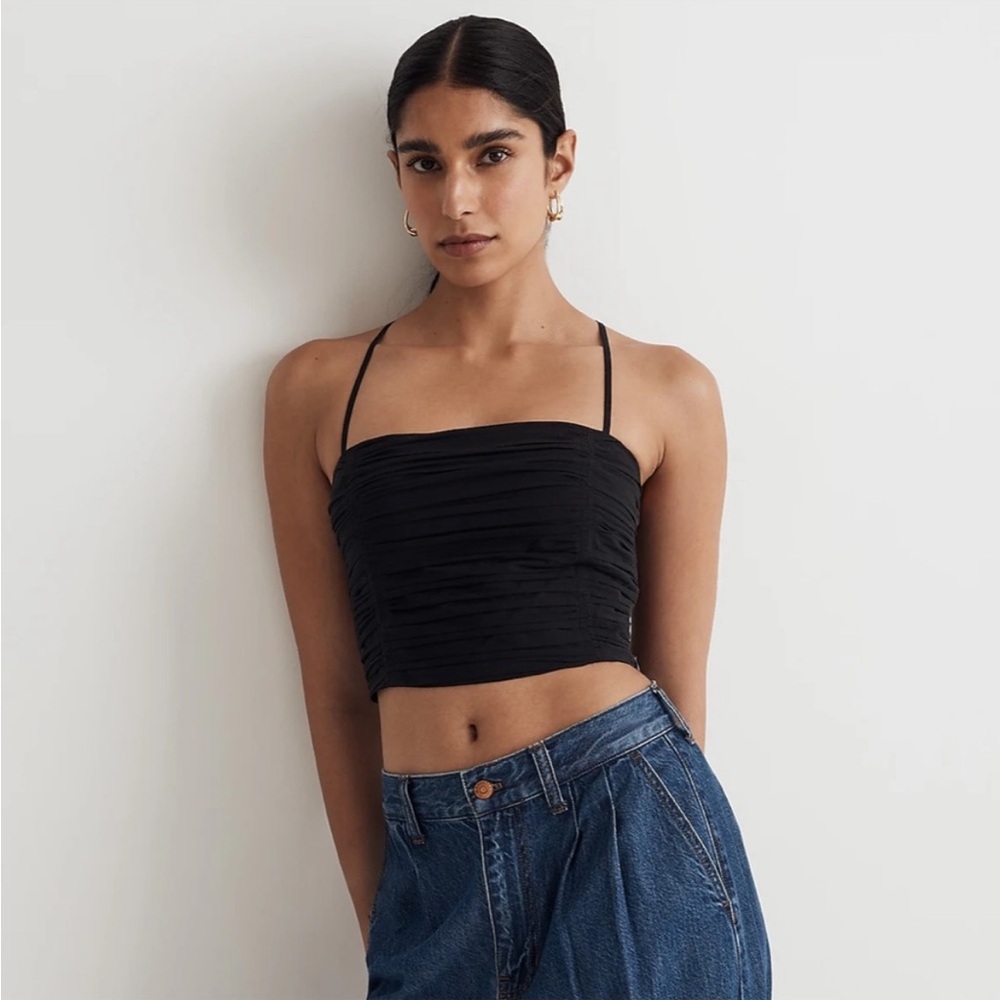 Madewell Poplin Crop Tube Top